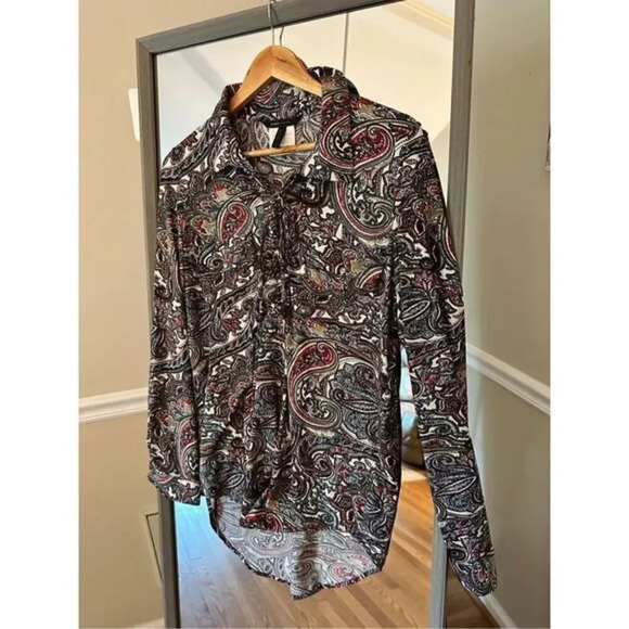 BCBG Maxazria‎  Floral Long Sleeve Blouse - Picture 1 of 3